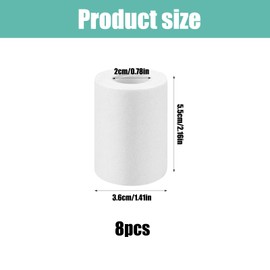 JINXIAN Pack of 8 Shower Filter 5.5 x 3.6 cm Shower Filter Can Filter Dirt in Water Filter Water Filter PP Cotton Replacement Filter Cartridge for Filter Shower Head Hard Water