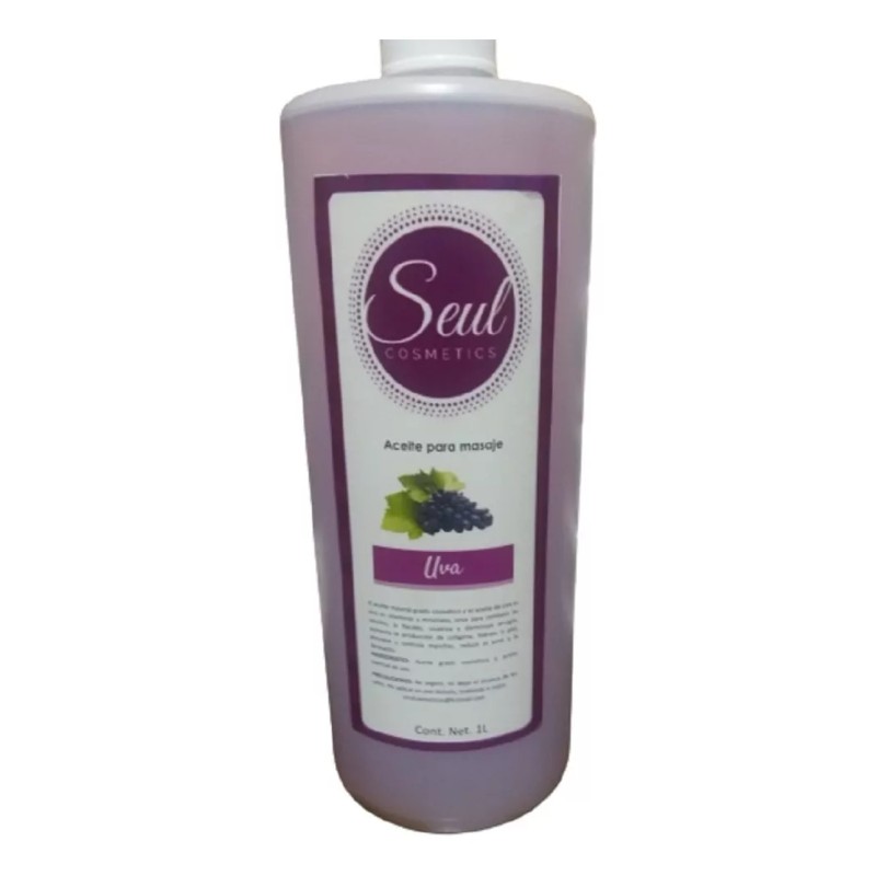 Seul Cosmetics Aceite Para Masajes Spa ,cuidado Corporal (uva) 1lito.