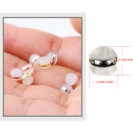 20pcs Earring Backs for Studs, 18K Gold Earring Lockings Replacements for Droppy Ears White Gold