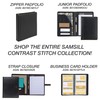 Samsill Contrast Stitch Faux-Leather Padfolio, Business Portfolio for Men and