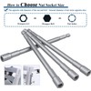 6Pcs Magnetic Power Impact Nut Driver Set,150mm 1/4 Inch Hex