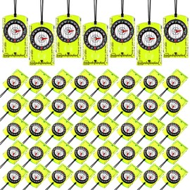 Geiserailie Acrylic Orienteering Compass Hiking Backpacking Map Reading Compass for Navigation and Survival Outdoor Exploring (50 Pcs)