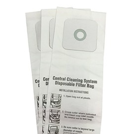 CENTRAL VACUUM BAGS for Nutone 391, 391-8, 3918, 44186 3-Pack