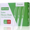 Fracurs 120 Count Extra Heavy Duty Plastic Knives Disposable, 7.5"