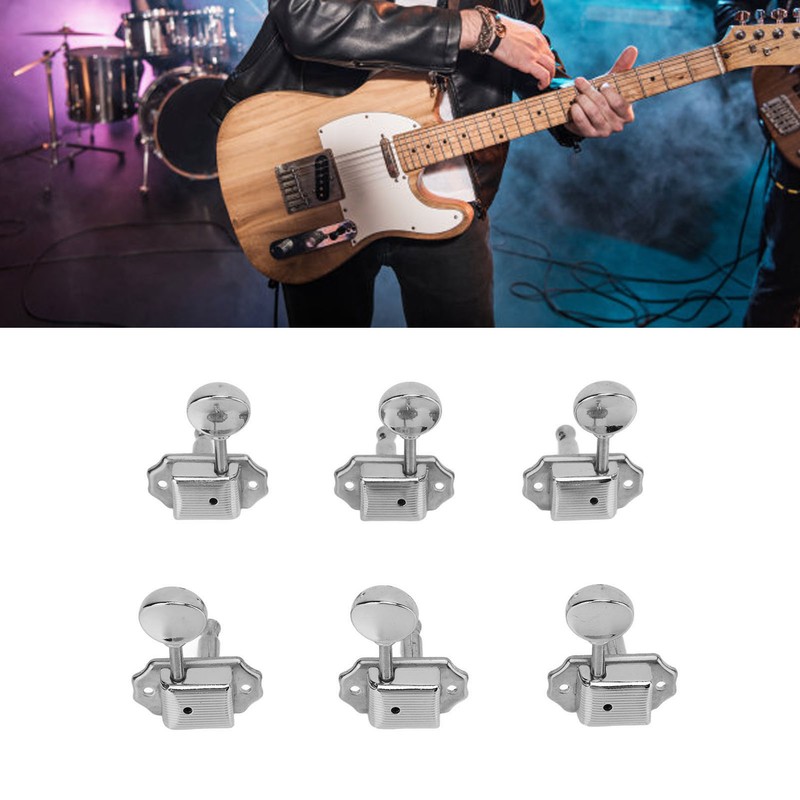6 Pcs String Tuning Pegs 3L3R High Strength Metal Machine