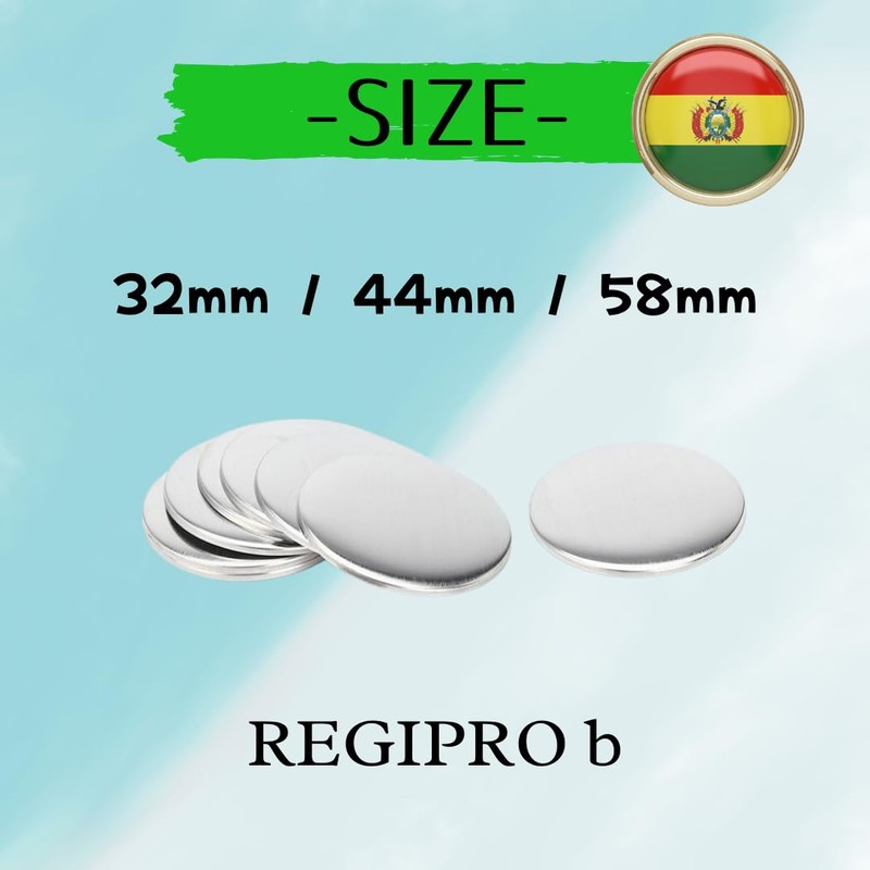 Regipro b Can Badge Parts Set, Safety Pin Type, DIY
