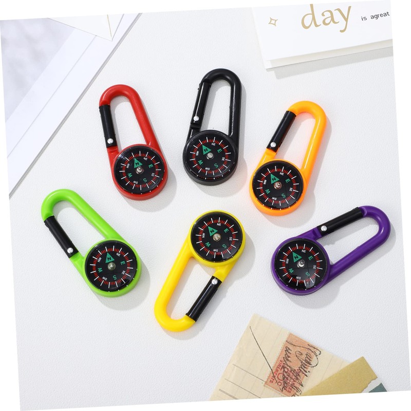 BESPORTBLE Pcs Carabiner Compass Keychains Lightweight Outdoor Navigation Tools for