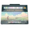24Pcs Acrylic Paint Markers Multi Function Safe Nontoxic Moistureproof Quick