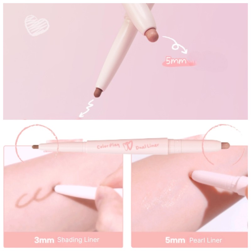 2AN Color Play Dual Liner 0.7g+0.18g, Shade:02 Bebe Pink