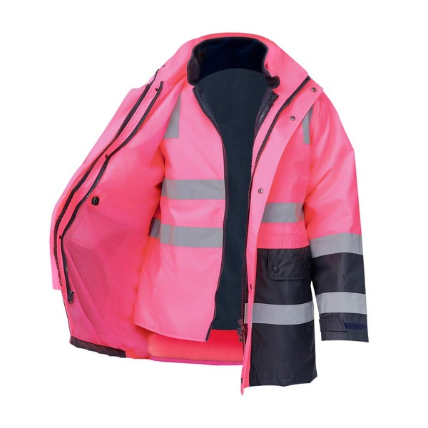 SMASYS Safety High Visibility Oxford 6 in 1 Reflective Jacket