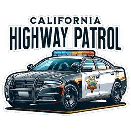 California Highway Patrol Sticker 4 Inch CHP Law Enforcement - Waterproof Vinyl Decal for Laptop Water Bottle Car Tumbler - Durable Funny Aesthetic Long-Lasting Stickers for Adults ID44990