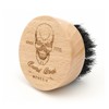 Menesia Small and Round Beard Brush, Pocket Travel Men's Wooden