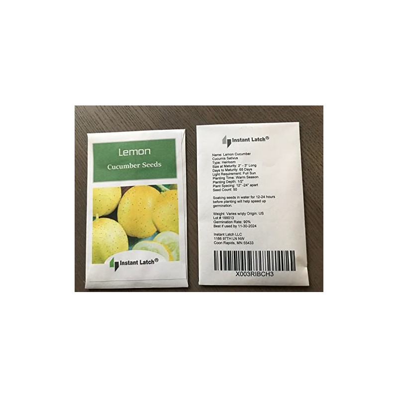 50 Lemon Cucumber Seeds | Non-GMO | Heirloom | Fresh