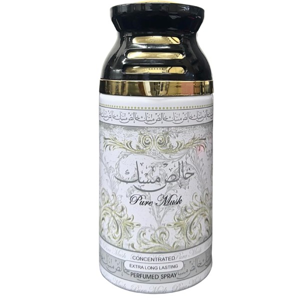 Pure Musk Deodorant - 250ML (8.4 oz) I Pure Musk, 1 Pack | Oriental DEO with a Classic Combination of Oudh, Roses & Vanilla I Energizing Oud Fragrance I by Lattafa Perfumes