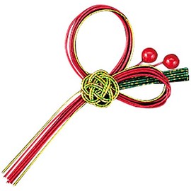 Festival Mizuhiki Festival Ornament, Matsume/Nanten, Double Sided Tape Included (100 Pieces) [Approx. 1.9 x 3.7 inches (4.7 x 9.5 cm)] [Costume Accessory] | New Year's Celebration Celebration Celebration for Commercial, Home Use