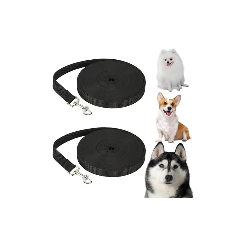 2Pcs Correas para Perros, 10m Manos Libres Correa de Adiestramiento,