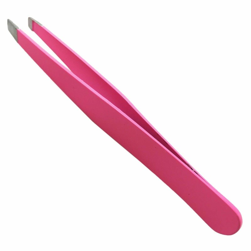 Stainless Steel Hair Eyebrow Tweezers Plucker Puller Beauty Nail Slanted