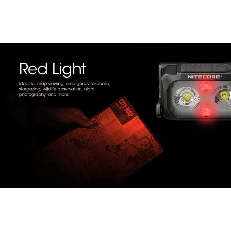 EdisonBright Nitecore NU25 UL 400 Lumen Dual Beam Light Weight