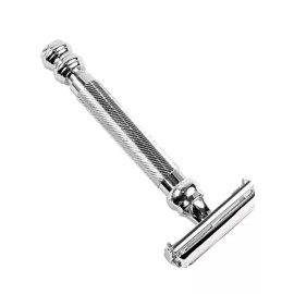 Parker 99R Safety Razor & 5 Double Edge Blades - Heavyweight Butterfly Open NIB