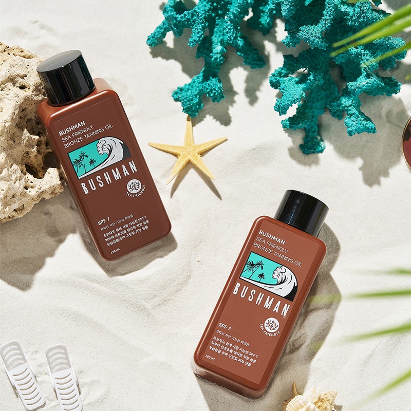 Bushman Sea-Friendly Bronze Tanning Oil SPF7, 190ml, 2 Pack