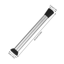 Double Heads Muddler, 10.04in Stainless Steel Muddler Tools Durable Bar Accessories Tools for Cocktail Mojito Fruit Drinks Lemonade