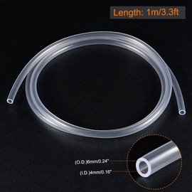 MECCANIXITY PVC Transparent Hose Plastic Vinyl Tubing 5/32" ID 1/4" OD 3.3ft Flexible for Water Tube, Air Line
