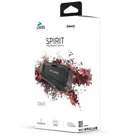 Cardo Systems Spirit Motorcycle Bluetooth Communication Headset, 2-Way Bluetooth, Thin 32mm Speakers, Waterproof, Universal Connectivity - Single Pack