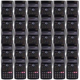 30 Packs Scientific Calculator Bulk, Individually Packaged Saillong 2 Line Engineering Classroom Math Calculators for Middle School, High School, College Student and Teacher, and Business, Black
