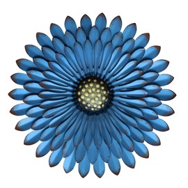 AHYS Metal Flowers Wall Decor Metal Flower Wall Art Hanging for Living Room Bedroom Dining Room Studyroom Farmhouse Indoor Outdoor Decor - Blue