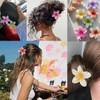 Flower Hair Clip, Non-Slip Flower Claw Clips, Strong Hold Hawaiian