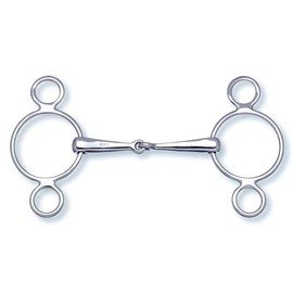 Stübben Gebiss 2283 3-Ring Snaffle 2 in 1 - 12.5 cm
