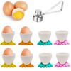 9 Pcs Cute and Funny Egg Cups Set, Boiled Egg