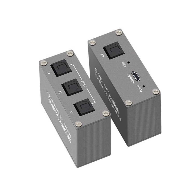 Snblzhef Digital Optical Audio Splitter Digital SPDIF TOSLINK Optical Fiber