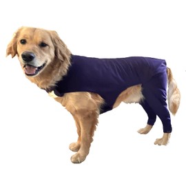 Dog Sleeve for Rear Legs Anti Lick, Dog Surgery Recovery Suit, Dog Pants to Prevent Licking, Dog Cone Alternative for Hind Legs, Large Plus, Blue