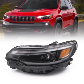 FIONE - For Jeep Cherokee headlight assembly 2019 2020 2021 2022 Xenon HID Left Driver Side LH Headlamps DOT Certification 68275945AH CH2502325
