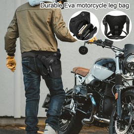 Motorcycle Hip Bag,Adjustable Multi-Pocket Drop Leg Pouch with Waist Belt - Motorbike Accessories for Women Men Teenagers Fitness Enthusiasts