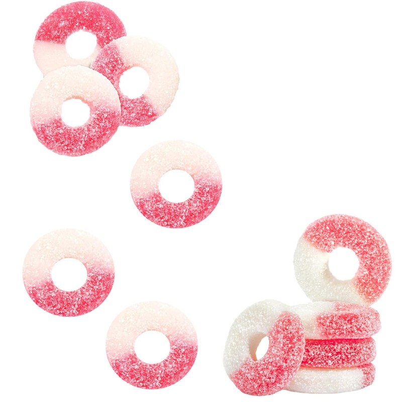 Fruidles Watermelon Gummi Rings Candy, Assorted Fruit Flavors Gummies, Allergy