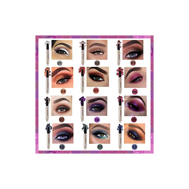 2 in 1 eyeshadow stick and Sponge Makeup Brush, Smooth