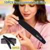 10 PCS Nail Files Set, 100/180 Grit Double-Sided Black Emery