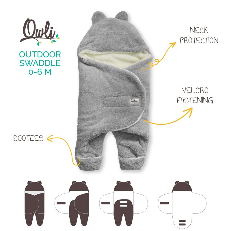Owli Outdoor Swaddle (Grey)