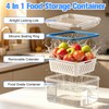 YOUSHEME 4 In 1 Food Storage Container, Fruit Storage Containers