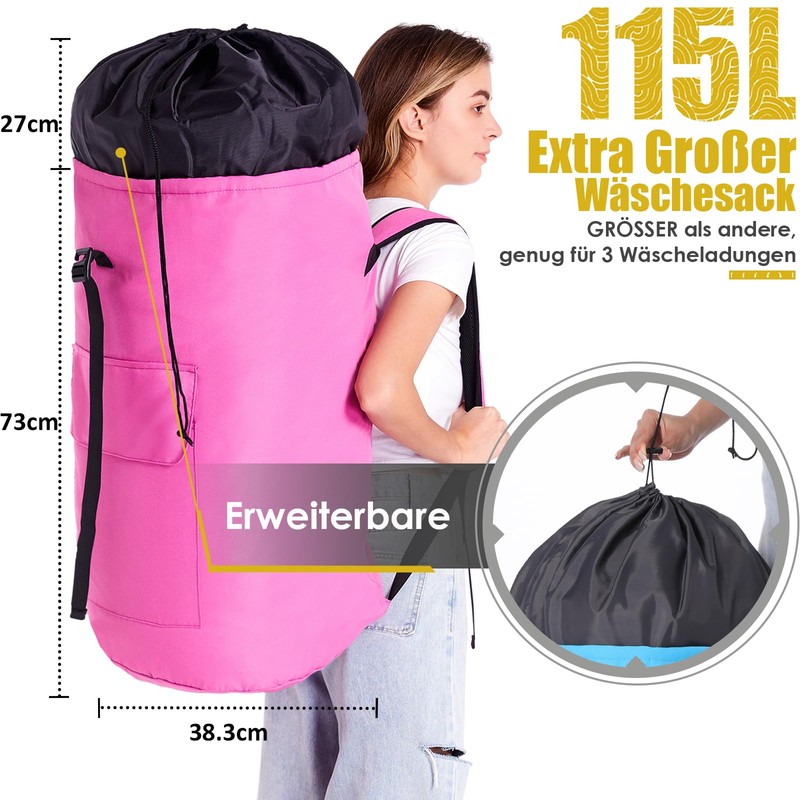 Laundry Bag Travel Dirty Laundry XXL 115 Litres Laundry Bag