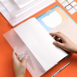 yivom Pack of 10 Transparent Book Covers, 19 x 26.2 cm, Book Covers, School Books, Thickened Reusable Transparent Book Cover Made of PVC for School, Office