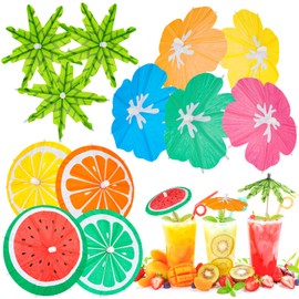 Drink Umbrellas, 150 Pcs Cocktail Umbrellas for Drinks, Drink Umbrellas Cocktail Picks Tiki Bars, Fruit Plate and Birthday Party, Assorted Colors, 3 Styles