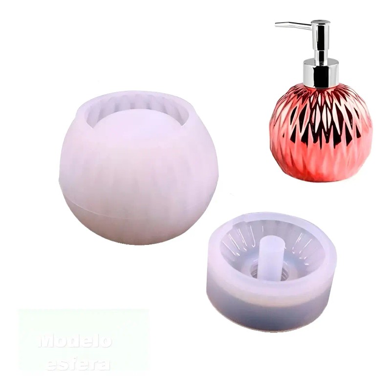 Molde Silicon Dispensador Jabon Multiusos Resina Epoxica