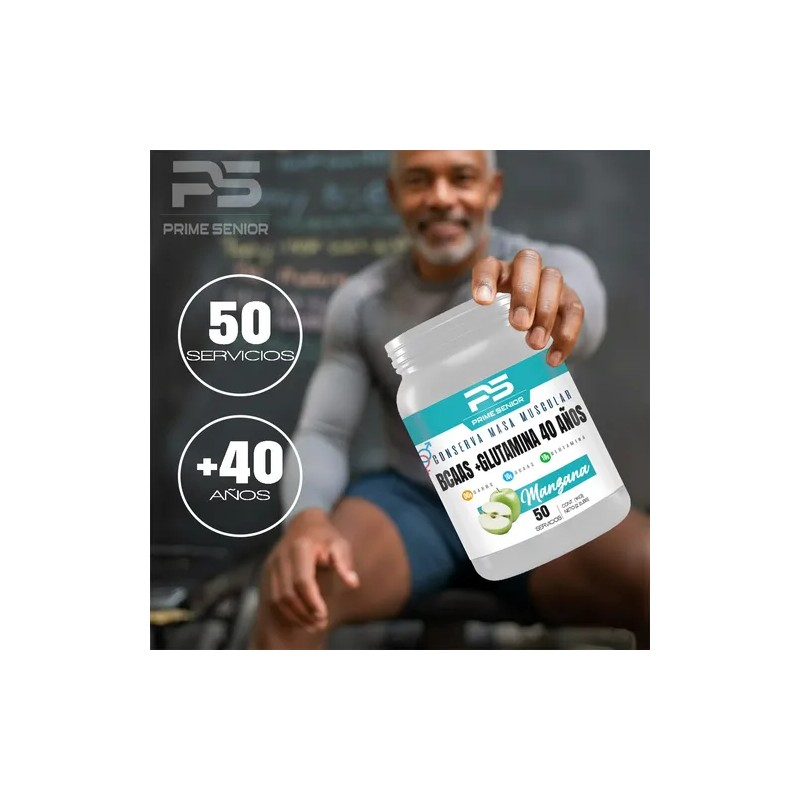 Aminoácidos Bcaas+ Glutamina Prime Senior 1kg Varios Sabores