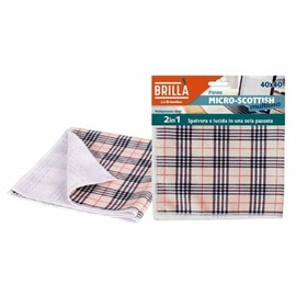 La Briantina Scottish Microfibre Dust Cloth Double Action Dust and Glossy for Screens and Silver Reusable 40 x 40 cm