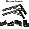 Folding Shelf Brackets 12 Inch, 2pcs Foldable Heavy Duty Shelf