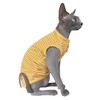 Sphynx Cat Clothes Vest for Hairless Cat, Rib Knit Stripe