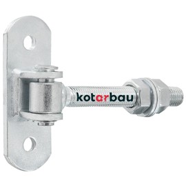KOTARBAU® Gate Hinge Galvanised Thread M16 mm Adjustable with Screw-On Plate Gate Hinge Adjustable with Spring Clamp Hanging Hinges